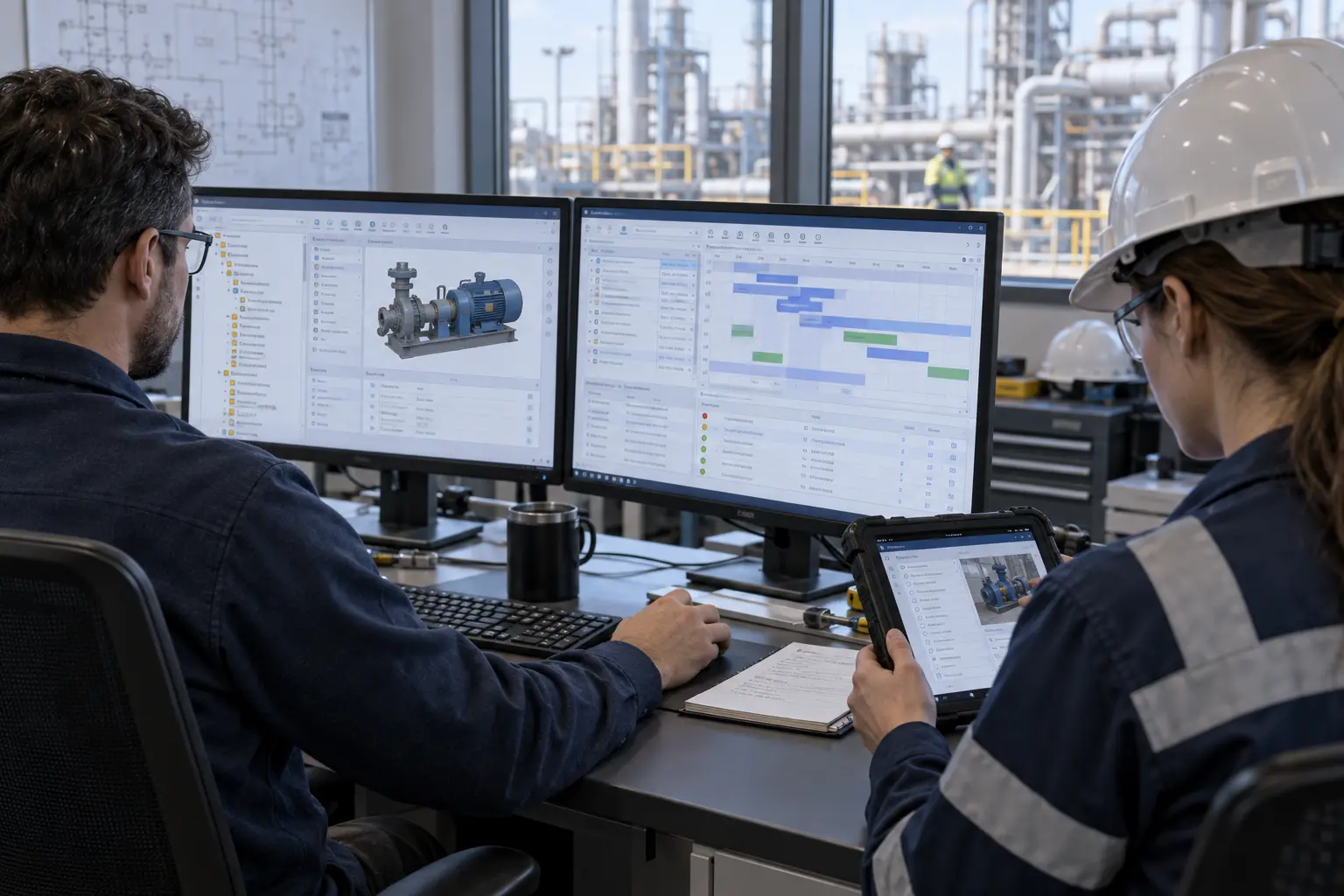 Technical consultant and engineer configuring asset structures and preventative maintenance schedules.