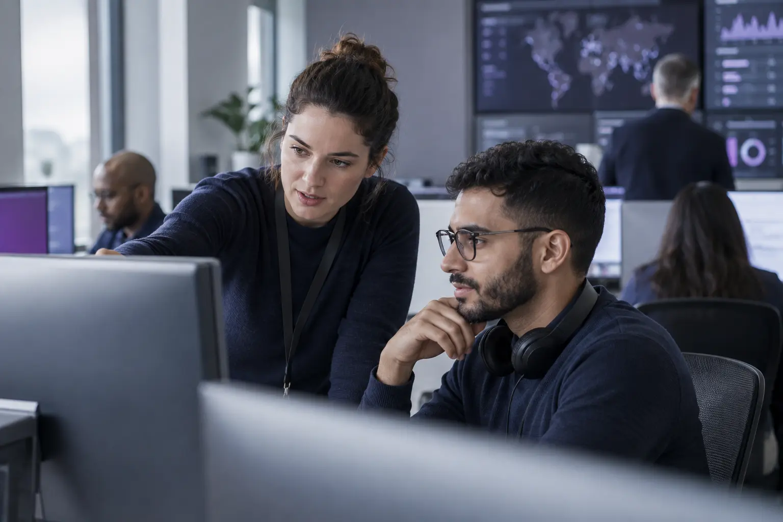 Technical specialist helping a user resolve an enterprise platform issue
